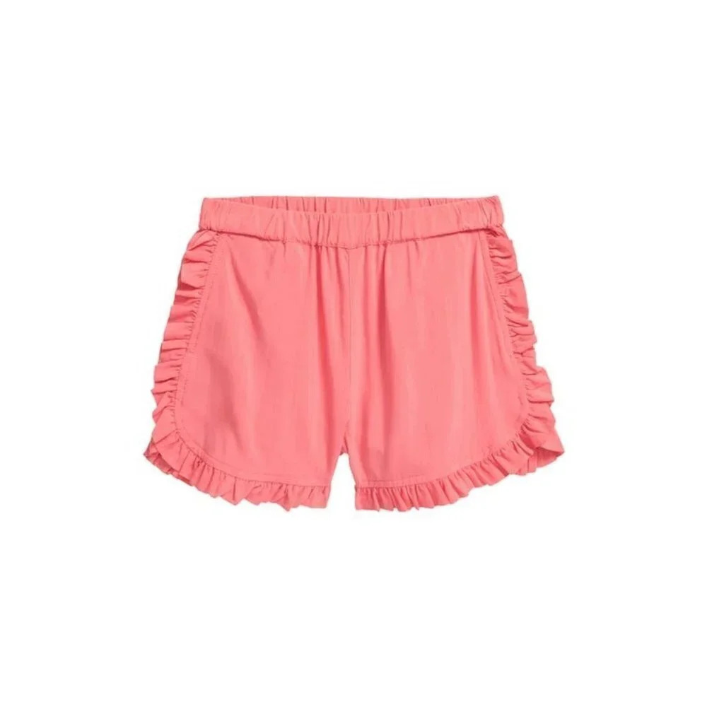 Tucker + Tate Kids' Ruffle Hem Cotton Shorts‎ In Pink Strawberry Size 8 NWT